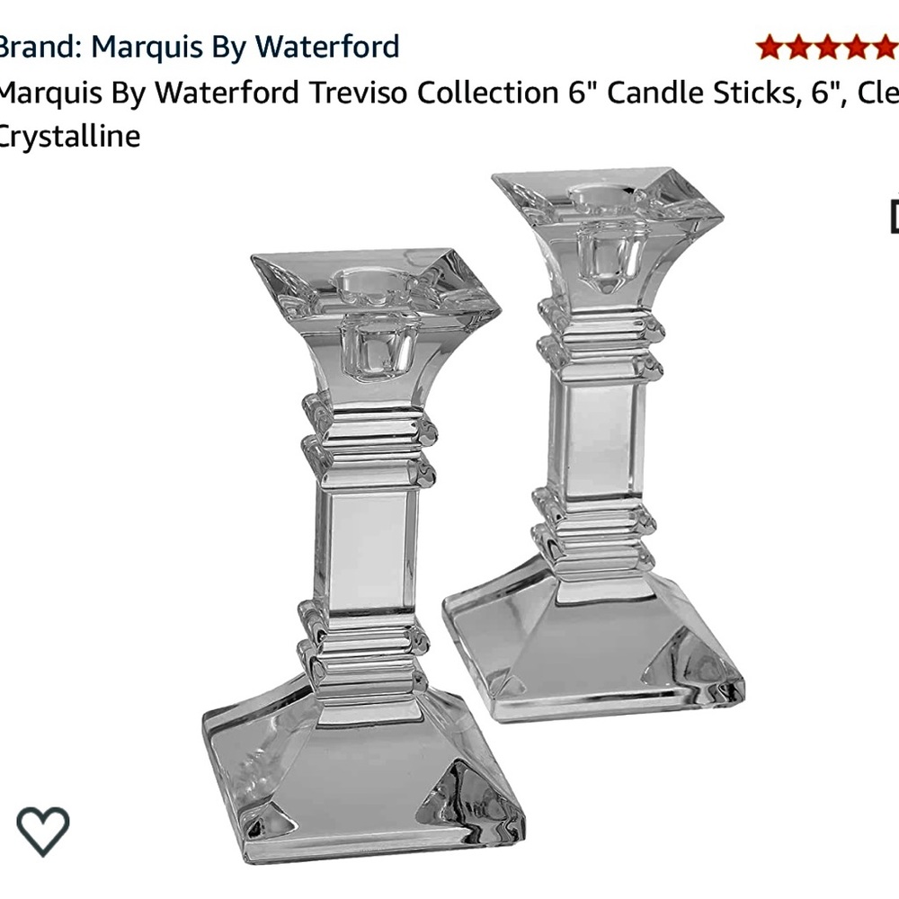 Marquis By Waterford Crystal Candle Sticks TREVISO 6”